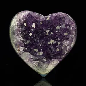 Amethyst Heart from Uruguay – Natural Spiritual Crystal Decor