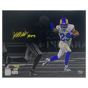 Kyren Williams Autographed Rams "Stiff Arm" 11" x 14" Photo Beckett GDL LE 50/50