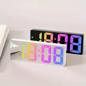 Digital Alarm Clock, LED Large Display, Battery-Powered, Snooze, Temperature, Date, Brightness Adjustment, Voice Control, Home Office Use, Multifunctional Alarm Clock, Digital Clock With Temperature