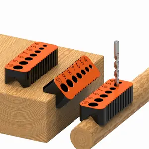 Handheld Drill Bit Guide Round Tube Clamp Steel Insert Locator Template, Precision Drilling Tool, Hole Punching Jig, Durable Construction, Stability, Accuracy, Home