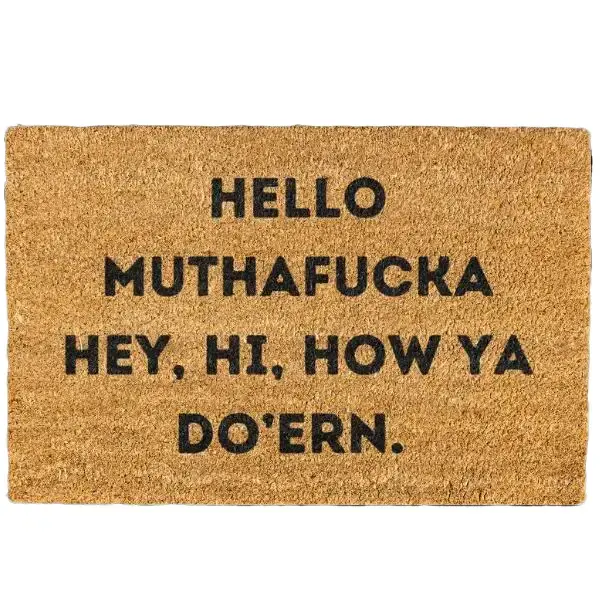 Hello Mutha Door mat, Funny, Decorative Mat, Rude Doormat, Welcome Mat, Funny Welcome Mat, Go Away Non-slip, Indoor, Outdoor, 10Merch