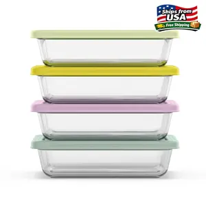 EE 4.5 Cup 8PC Glass Meal Prep Set