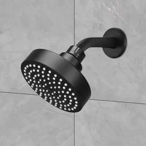 High Pressure Round Rain Shower Head, Strong Spray, Durable Material, Silicone Nozzle Design, Suitable for High Flow and Low Flow Showers