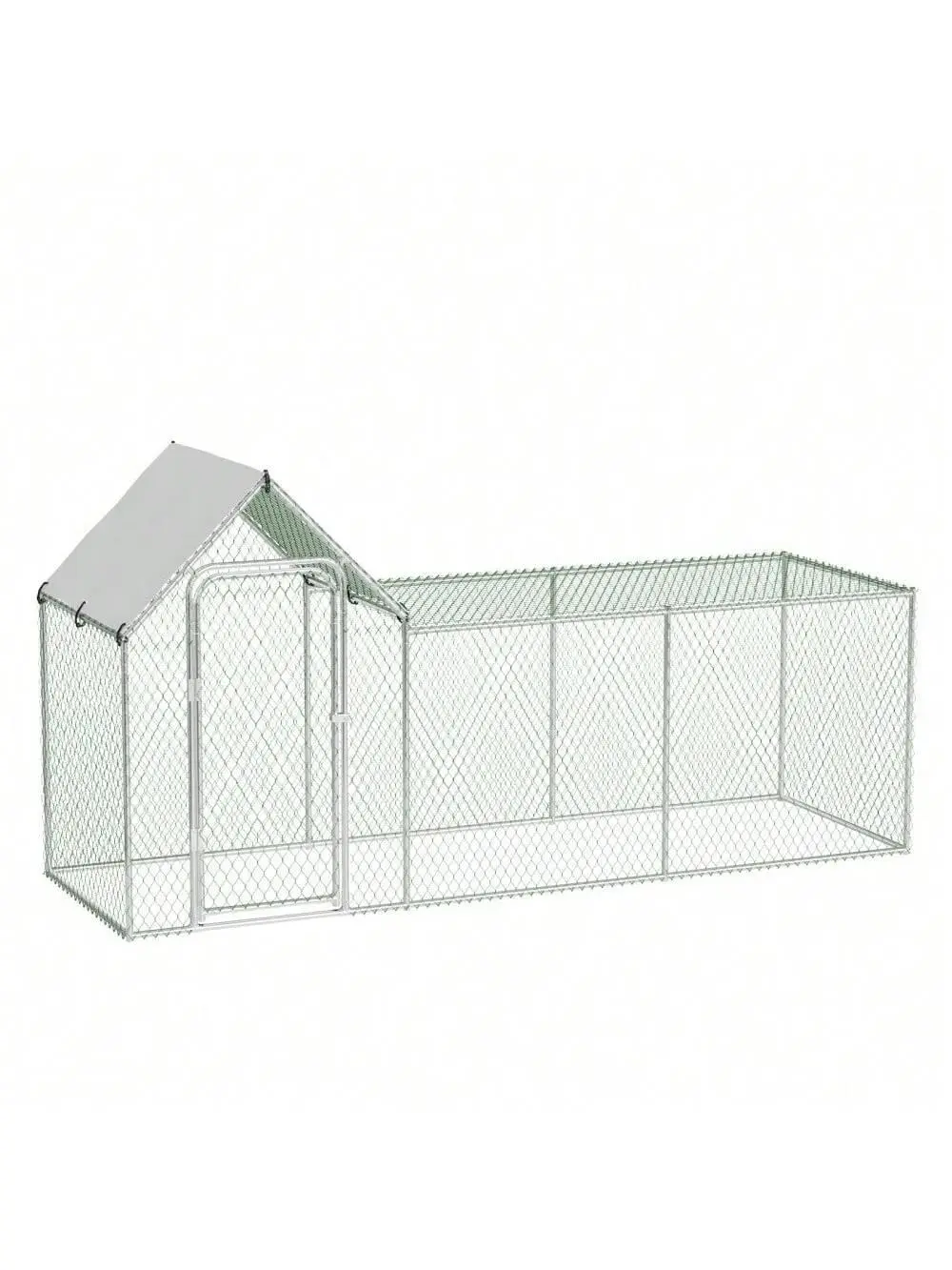Gaomon Large Steel Frame Chicken Coop - Enclosed Poultry Run, Waterproof Anti-UV Cover, Lockable Door, Numbered Parts, Easy Access for Feeding, Easy Installation Outdoor Backyard Farm Hutch for Chickens