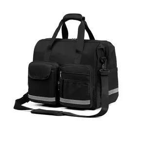 Polyester Multifunctional Unisex Medical Emergency Duffle Bag with Compartments, Practical Organizer for Home Health Nurses, Red Trauma-EMS-EMT First Responder Equipment Bag