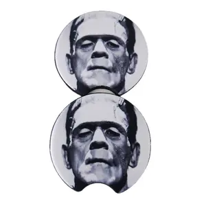 Vintage Monster Car Coasters - Classic Design with Iconic Face Pattern for Unique Decor