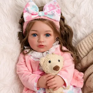 BABESIDE Lifelike Reborn Baby Dolls 17/20Inch Fabric Body Vinyl Limbs Real Life Baby Dolls with Toy Accessories for Kids Age 3+ Perfect for Christmas New Year Birthday Gifts