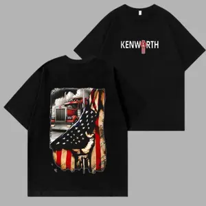 Kenworth T-shirt - Sweatshirt - Hoodie, Vintage Logo with USA Flag Design, Premium Cotton Blend, Unisex Fit, Ideal Gift for Proud Americans