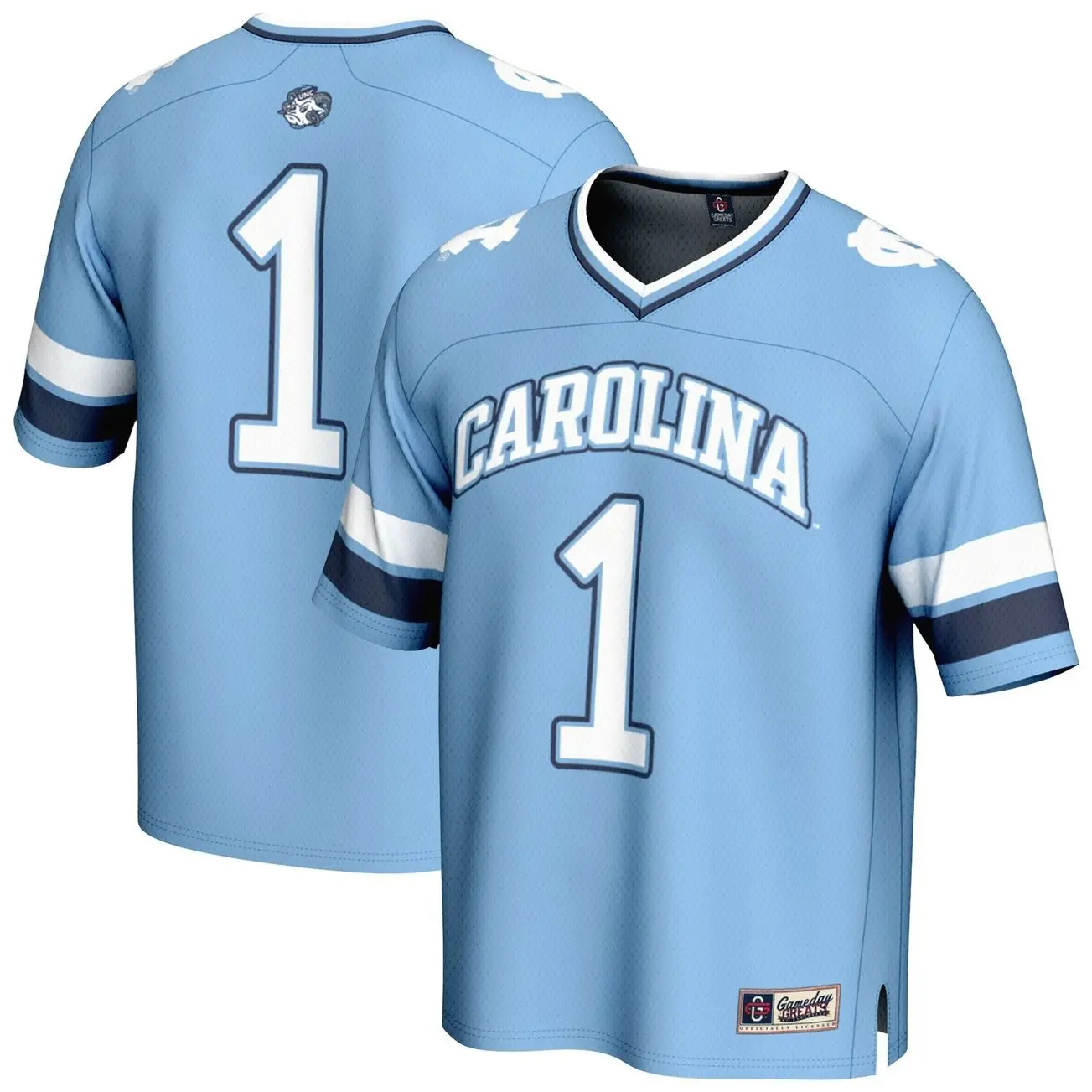 #1 North Carolina Tar Heels GameDay Greats Unisex Lightweight Collegiate Football Fashion Jersey - Carolina Blue