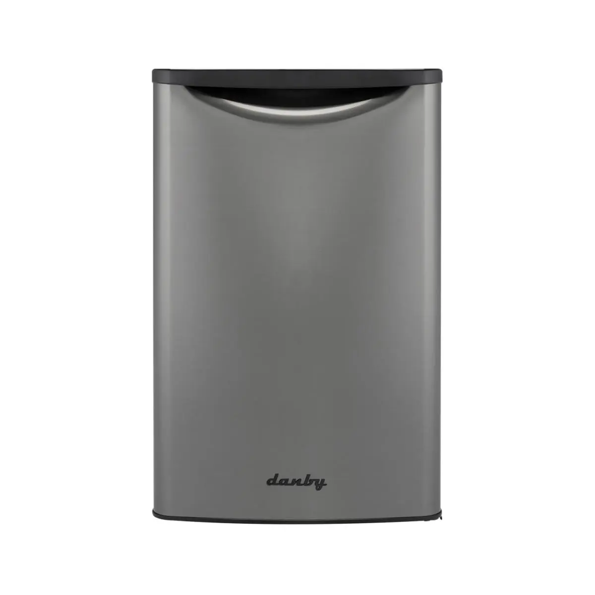 Danby Designer 4.4 Cu. ft. Compact Refrigerator - Black & Stainless Steel, LED Lighting, Reversible Design, 33" x 20.7" x 21.3", 70.77 lbs, Ideal for Dorms