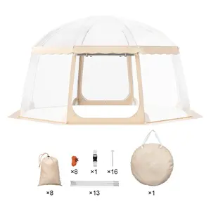 VEVOR Sports Tent, 8-10 People, Instant Pop-Up Tent Shelter Weatherproof Pod, Outdoor Bubble Clear View Tent, Climate Canopy Shelter for Soccer, Football, Softball Other Sporting Events and Parades