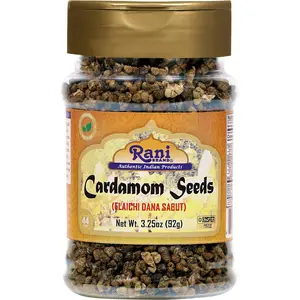 Rani Cardamom (Elachi) Decorticated Seeds Indian Spice 3.25oz (92g) PET Jar~ All Natural | Vegan | Gluten Friendly | NON-GMO | Kosher | Indian Origin