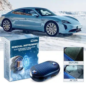 ABS Assistive Anti-Freeze Defrosting Device Car Windshield Rearview Mirror Ice Scraper Portable Interference Prevention Frost Remover Rechargeable Tool Set of 2 for Left and Right Drivers