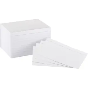3x5 Standard Size Ruled Index Cards - 300-Count Heavy Paper Compact Pack, 3-Pack for Note Taking, Exam Prep, Office Use