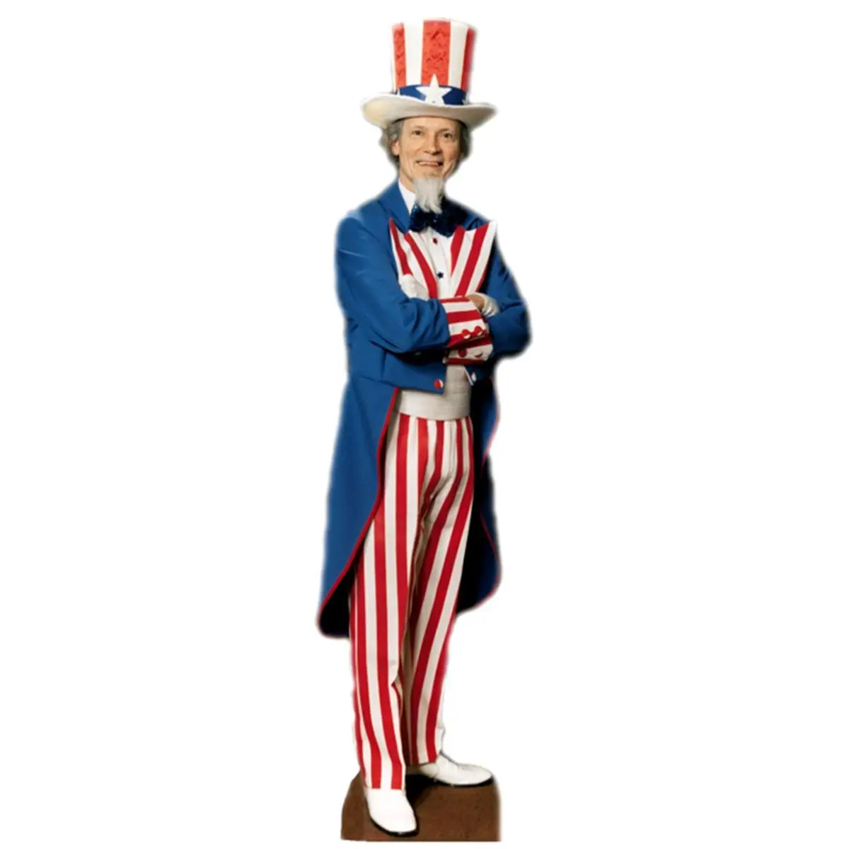 212 MAIN Life-Size Uncle Sam Cardboard Stand-Up - Full Graphics Laminate Print, 74x19in Hangable Wall Decor, Foldable for Easy Storage
