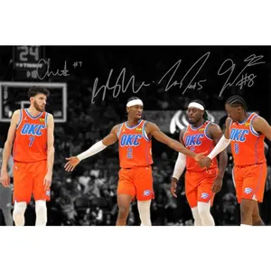 Shai Gilgeous-Alexander Jalen Williams Chet Holmgren Luguentz Dort Printable Poster Wall Art Home Decor Poster Print Unframed