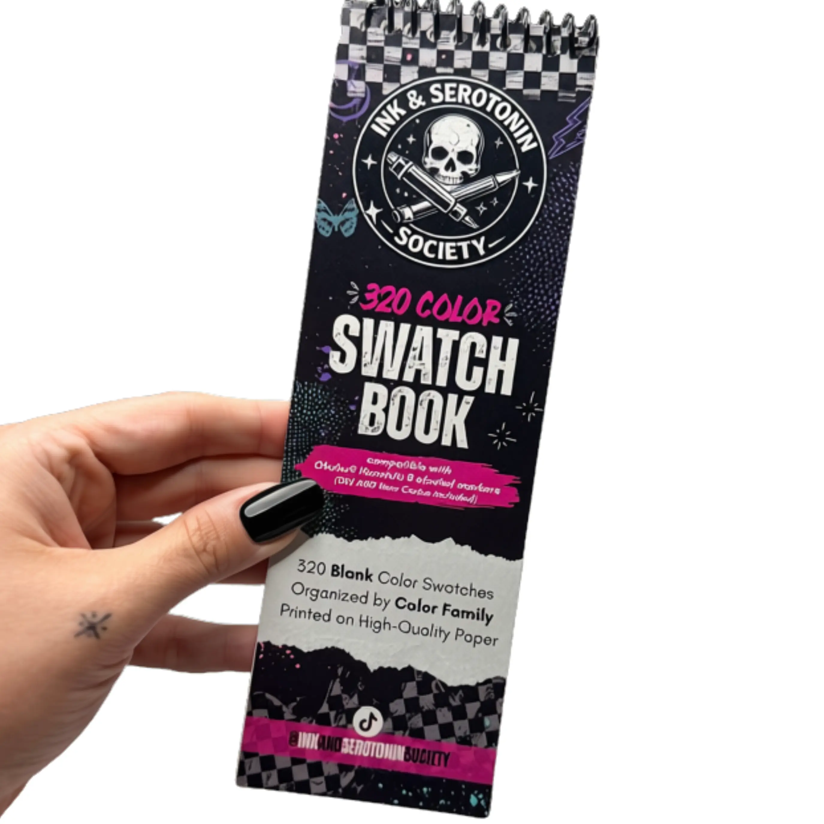 320 Alcohol Marker Swatch Book - 320 Blank Swatches for Ohuhu Honolulu B Markers | High-Quality Paper | Organized Creativity Coloring Coding Guide Coloring Inspiration