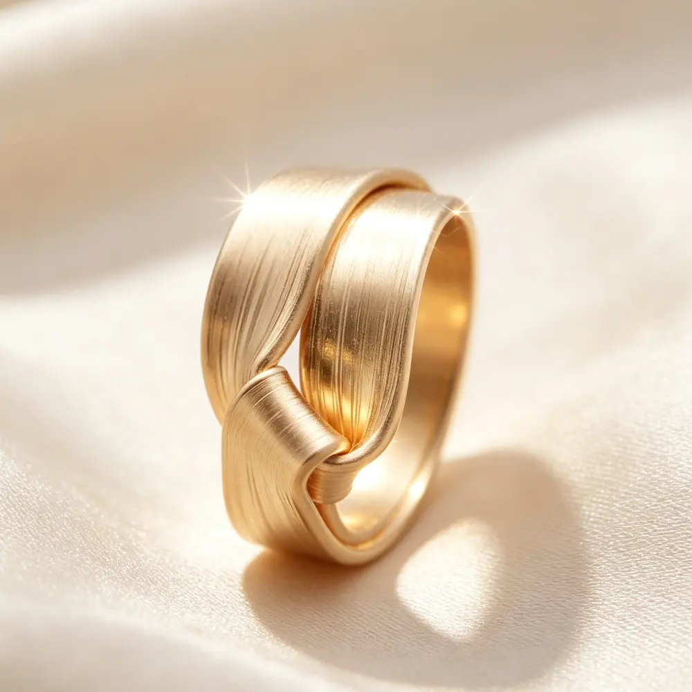 Artisan Handcrafted Wrap Knot Band Ring, Engagement Rings for Women, Simple Promise Ring for GF, Matching Available for Rings for Men To Complete Wedding Ring Sets & Rings Set