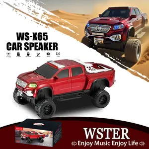 WSTER WS-X65 Big Truck Model Bluetooth SpeakerSupport USB, TF Card, AUX and FM Stereo, TWSSpeaker. Suitable for indoor and outdoor, party, Father's Day, gift, TikTokShopBlackFriday