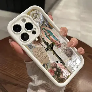 Phone case for iPhone 17 Pro Max 16 Plus 15 14 13 12 11 Air E Virgin Mary Anti-Scratch Shockproof TPU Bumper Drop-proof Cover Gifts for Women Men Girls Boys