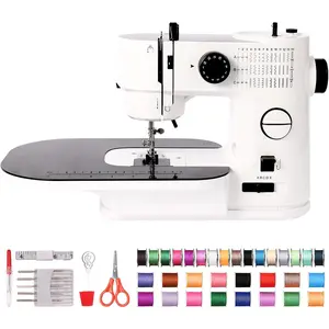 Sewing Machine, 39 Stitch Applications, Portable Household Electric Sewing Machine for beginners, with expansion Table, Foot Pedal, Light, Storage Drawer, Sewing Accessory Kit