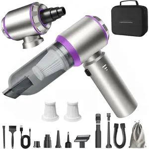 4-in-1 Cordless  Vacuum &  Duster, 20000PA Suction 80000RPM Brushless , 3-Level LED  for Sewing Machine Lint, Vinyl Records, PC Cleaning,  Detailing ()
