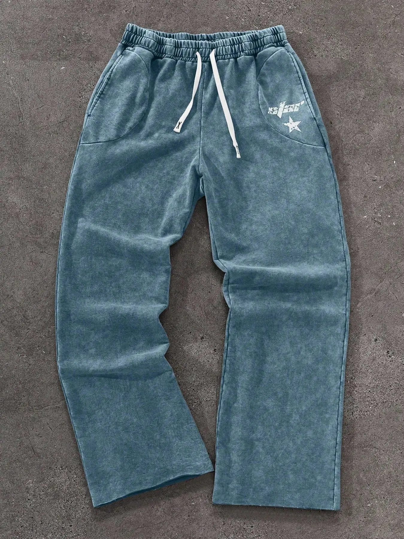 Men's Star Print Drawstring Waist Sweatpants, Casual Loose Pocket Jogger Pants for Summer, Men's Trousers for Daily Wear, Casual Fashion Trousers, Menswear