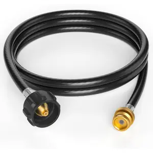 6FT Propane Adapter Hose with QCC1/Type1 1 lb to 20 lb Converter Buddy Heaters, Stoves, 17" & 22" Griddles, Q Grills