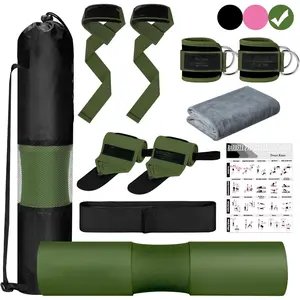 Barbell Pad Set: Hip Thrusts Pad  Squats Weight Lifting Gym Equipment Accessories