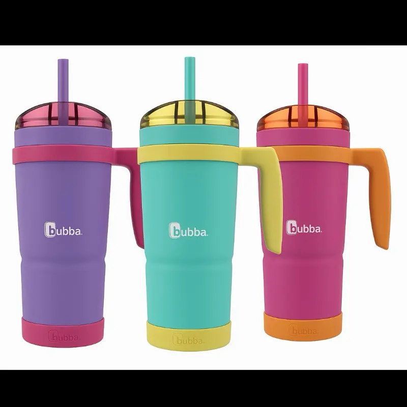 Bubba 32 oz. Envy s Colorful Drinkware Flasks Insulation Lid Straw Vacuum Insulated Stainless Steel Rubberized Tumbler bumper Mug Portable