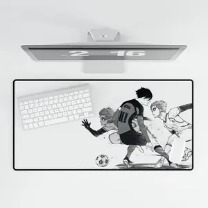 The Egoist Striker - Blue Lock Rin Mousepad, Manga Soccer Desk Mat, Dynamic Sports Anime Decor, Large Extended Mouse Pad, Gaming/Study Setup