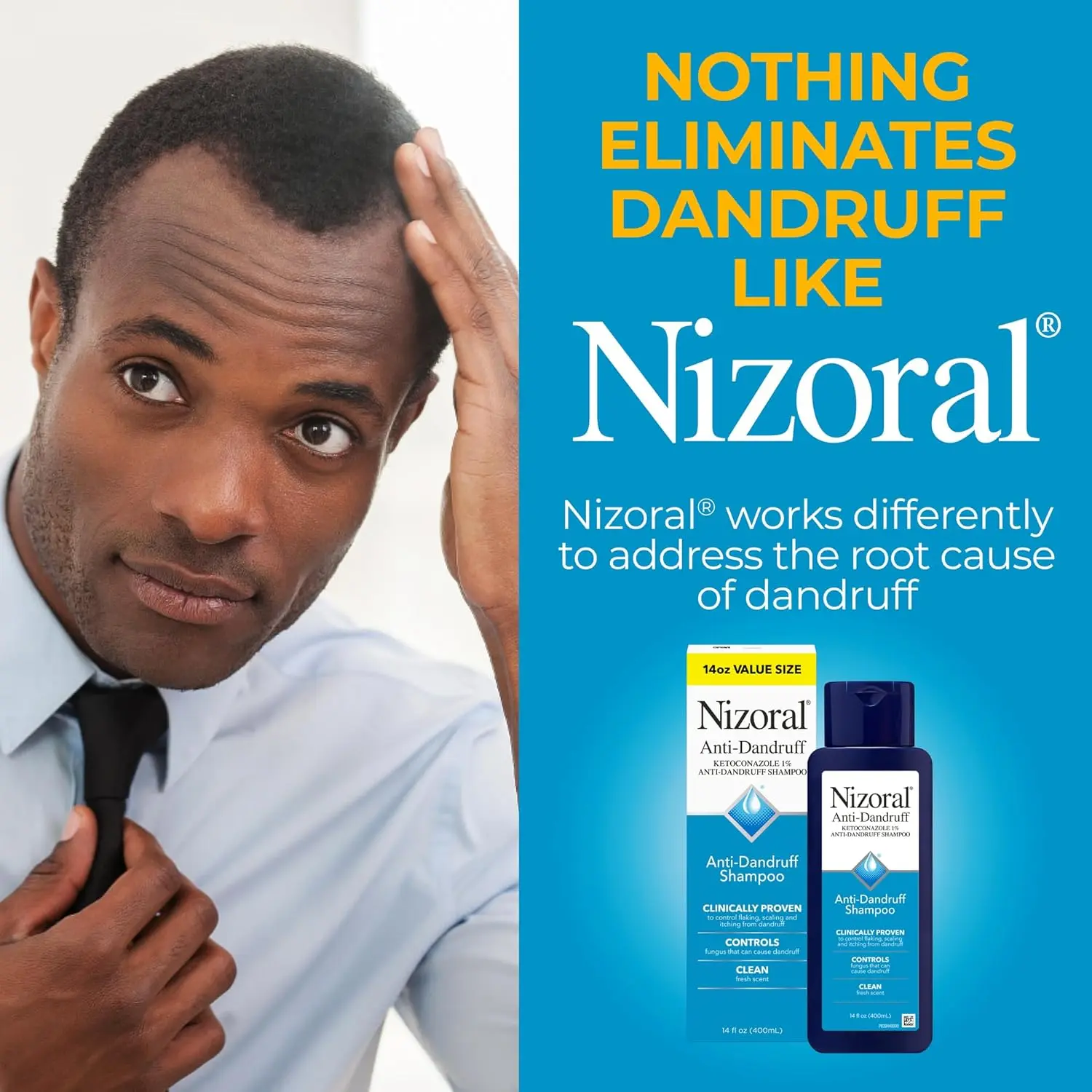 Anti-Dandruff Anti-Fungal Shampoo, 14 Fl Oz, Fresh Scent