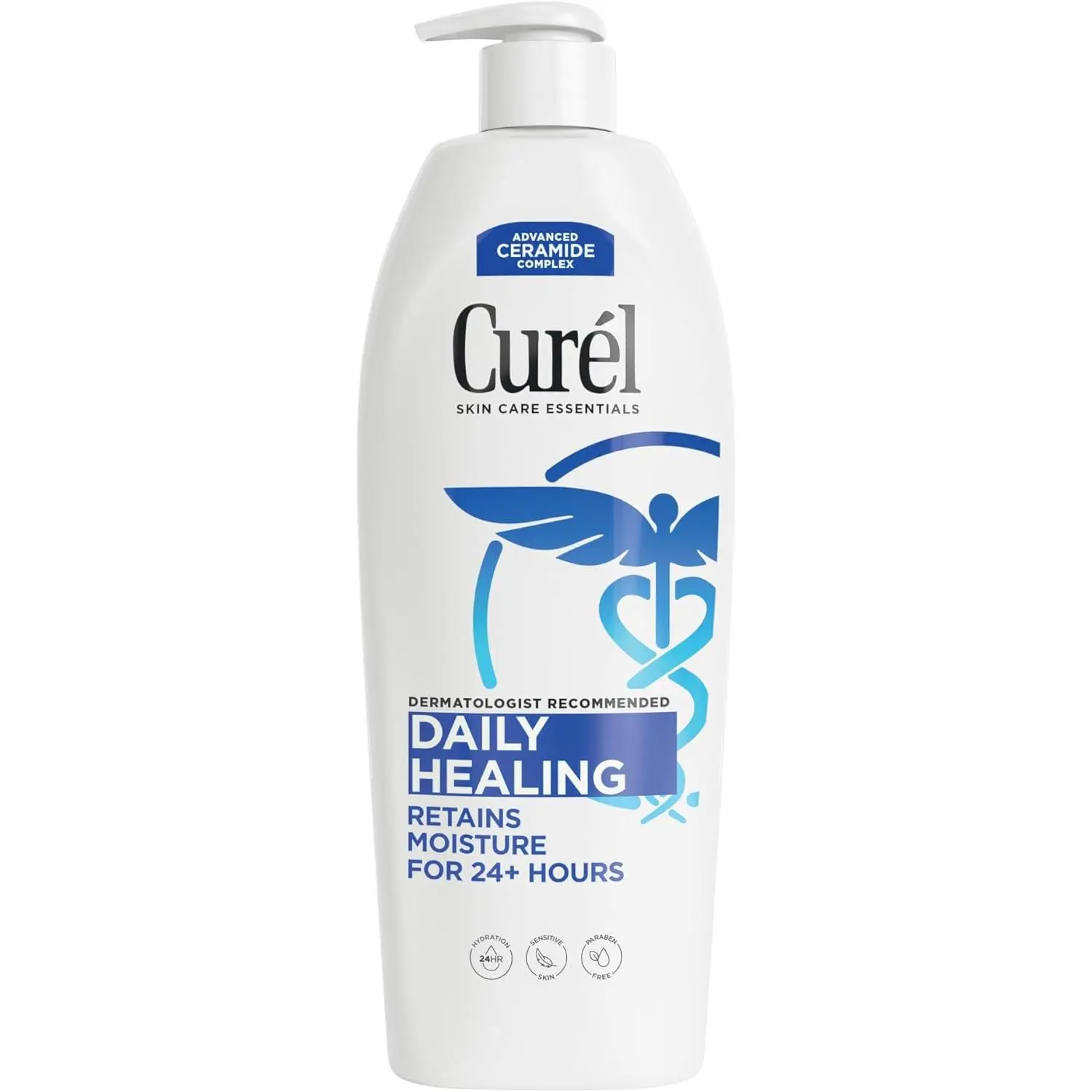 Curel Daily Healing Body Lotion for Dry Skin, Dermatologist Recommended Hydrating Body Lotion with Advanced Ceramides Complex, 20 Oz