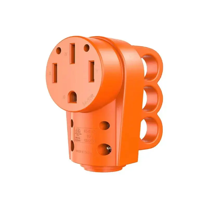 Nilight 50Amp ETL-Certified ABS Plastic RV Replacement Female Plug, Ergonomic Handle Adapter, 50a/125v 250v 6/3+8/1 50a STW Cord Power Socket for Automotive Parts (Father's Day Gift), 50 Amp Rv Replacement Female Plug