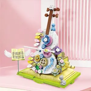 DIY Violin Flower Ornament Set - 410+ Pieces with Rotating Gears, Perfect Gift for Music Lovers & Builders | #HolidayGifts #HomeDecorIdeas Decoration Items Mini