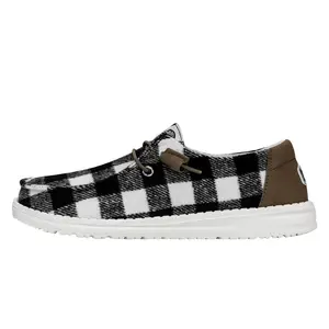 HEYDUDE Wendy Buffalo Plaid - Womens Comfortable Slip on Shoes