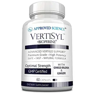 Approved Science VertiSyl with Bioperine - 60 Capsules, Optimal Strength, GMP Certified, Advanced Vertigo Support Formula