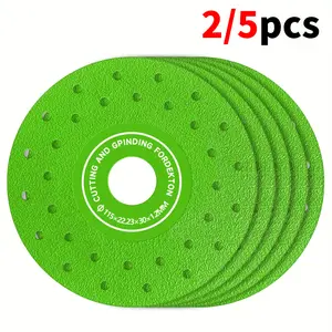2/5pcs 4.5 Inch Porous Diamond Sanding Blades- Welded Diamond Dual-Purpose& Grinding Wheels for Tile, Marble, Rock Slab- Lightweight Sharp Durable Design for Edge Grinding, Accessories