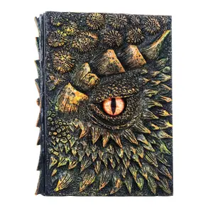 Fashion Vintage 3D Dragon Eye Pattern Book, Unique Office Supplies Accessory, Creative Resin Craft Journal, Spiral Notebook Journal, Perfect Birthday & School Gift, Handmade Travel Journal