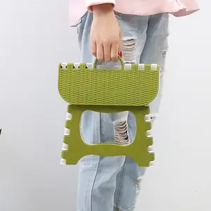 Thick Plastic Folding Stool, Lightweight Portable Train Chair for Kids, Adult Short Seat, Ideal for Outdoor & Indoor Use, Lightweight Foldable Stool