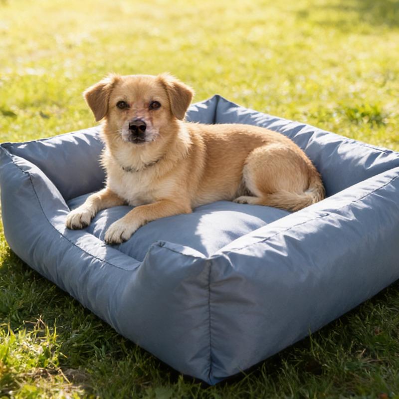 Waterproof Oxford Fabric Dog Bed, Bite-Resistant, Scratch-Resistant, Fur-Repellent, All-Season, Washable Removable Cover, Comfortable for Medium-Large Dogs, Essential Pet Care Supply