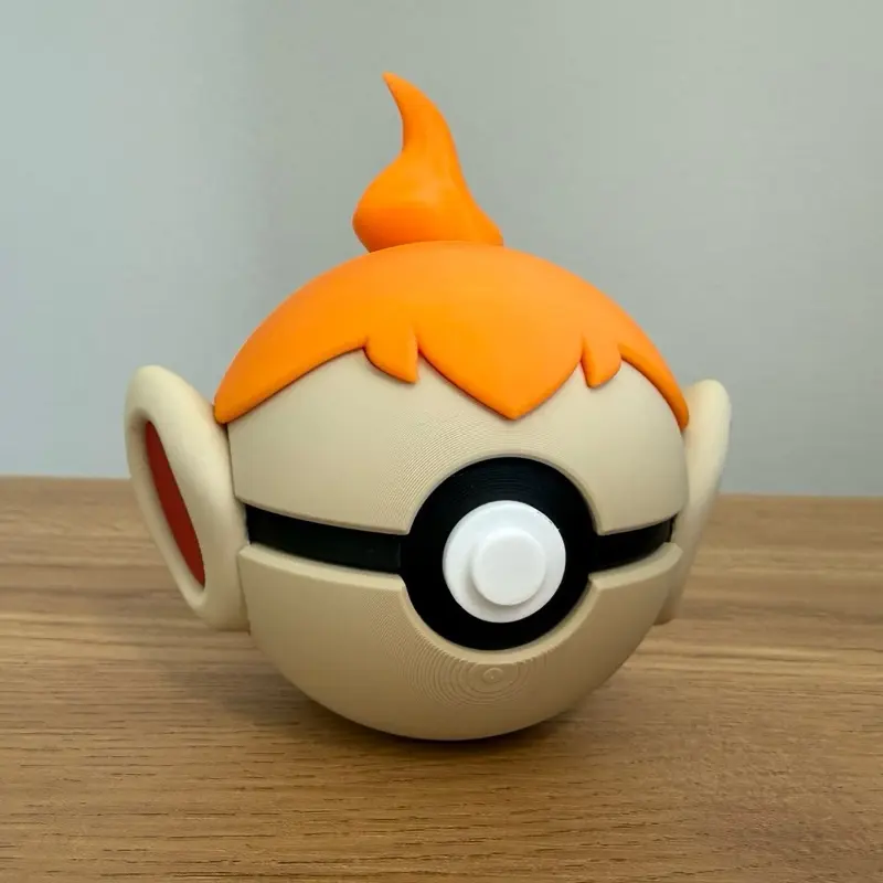 Chimchar Ball - Made to Order, High-Quality PLA, 3D Printed Pokeball Figure Collectible Decor