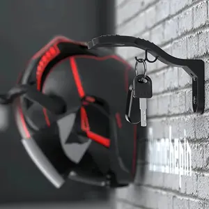 Kitchen Cabinet Shelf Wall Mount Hook Motorcycle Helmet Hook Rack Helmet Display Hanger Stand Wall-Mounted Storage Holder