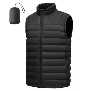 YSENTO Men's Lightweight Packable Puffer Vest Sleeveless Puffy Outerwear Water-Resistant Bubble Jackets Work Casual Golf