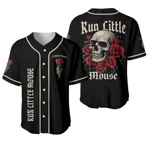 Run Little Mouse Custom Jersey Baseball Shirt, Rose Skeleton Shirt, Haunting Adeline Tshirt, Dark Romance Merch, Smut Reader