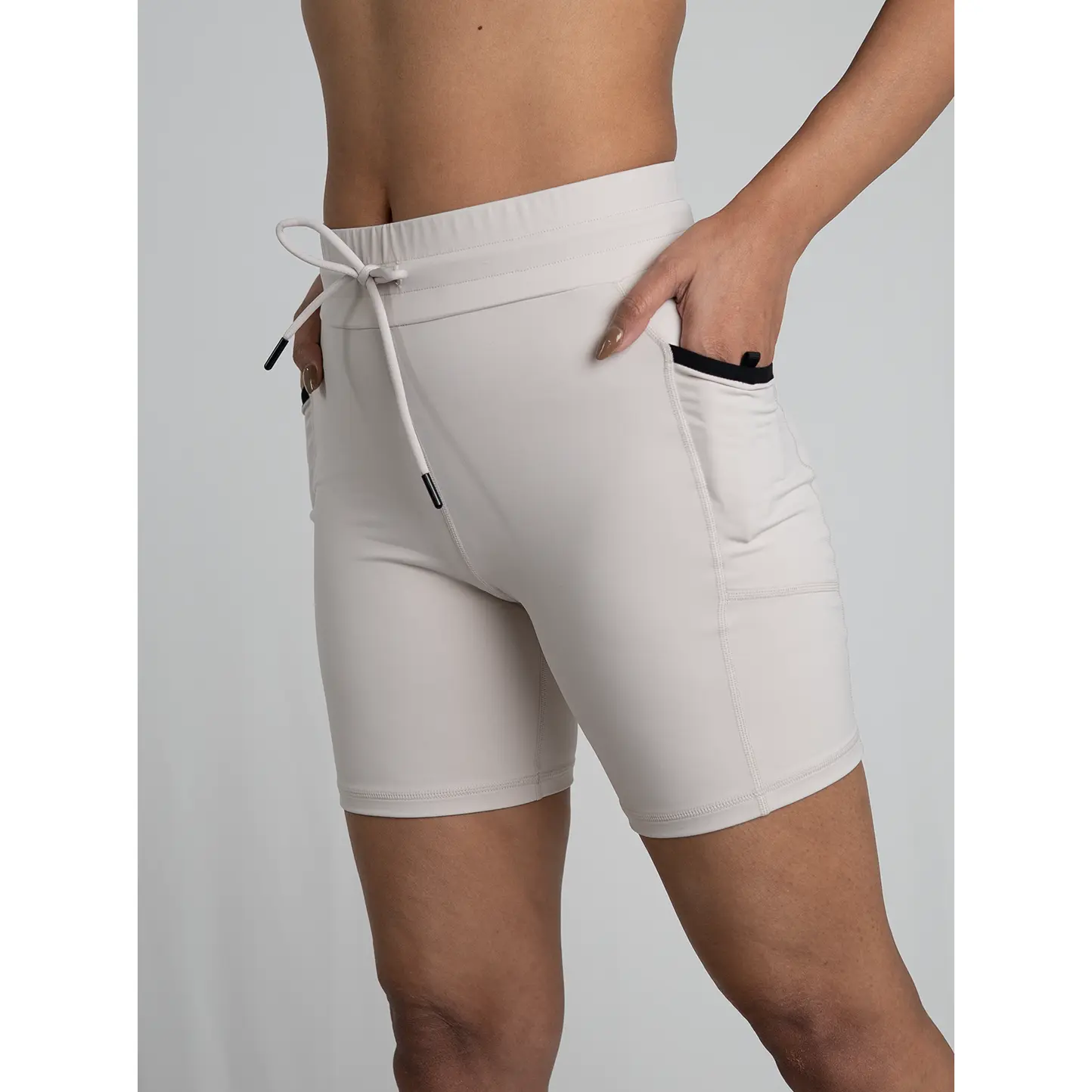 Fitness Workout Shorts for Women, Buttery-Soft High Stretch Half Tights with 3 Pockets for Running & Speed Workouts, Active Athletic Shorts, Premium Athletic Shorts