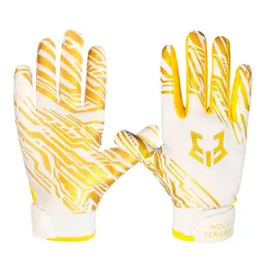 1 Pair American Football Gloves, Football Accessories, Football Equipment, Sticky Grip Breathable Design, for Men Women Rugby & Training & Competition Match Outdoor Game