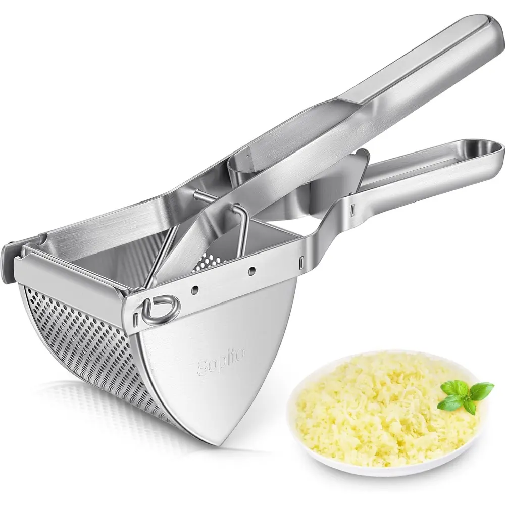 Stainless Steel Potato Ricer - Potato Masher, Kitchen Utensil for Home and Commercial Use
