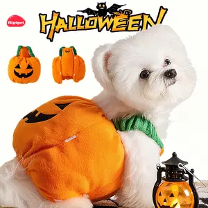 [HipiPet] Halloween Pumpkin Costume for Small Dogs  Bichon / Teddy / Pomeranian Cute Pet Outfit – Perfect for Photos & Viral TikTok