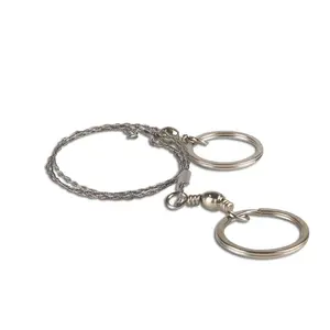 1pcs Stainless Steel Wire Saw Camping Survival Chain Saw Pocket Survival Gear Outdoors Emergency Survival Kit Portable Hand Saw Tool Hunting Hiking Tree Cutting